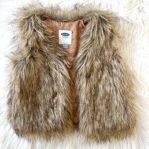 Old Navy Brown Faux Fur Vest